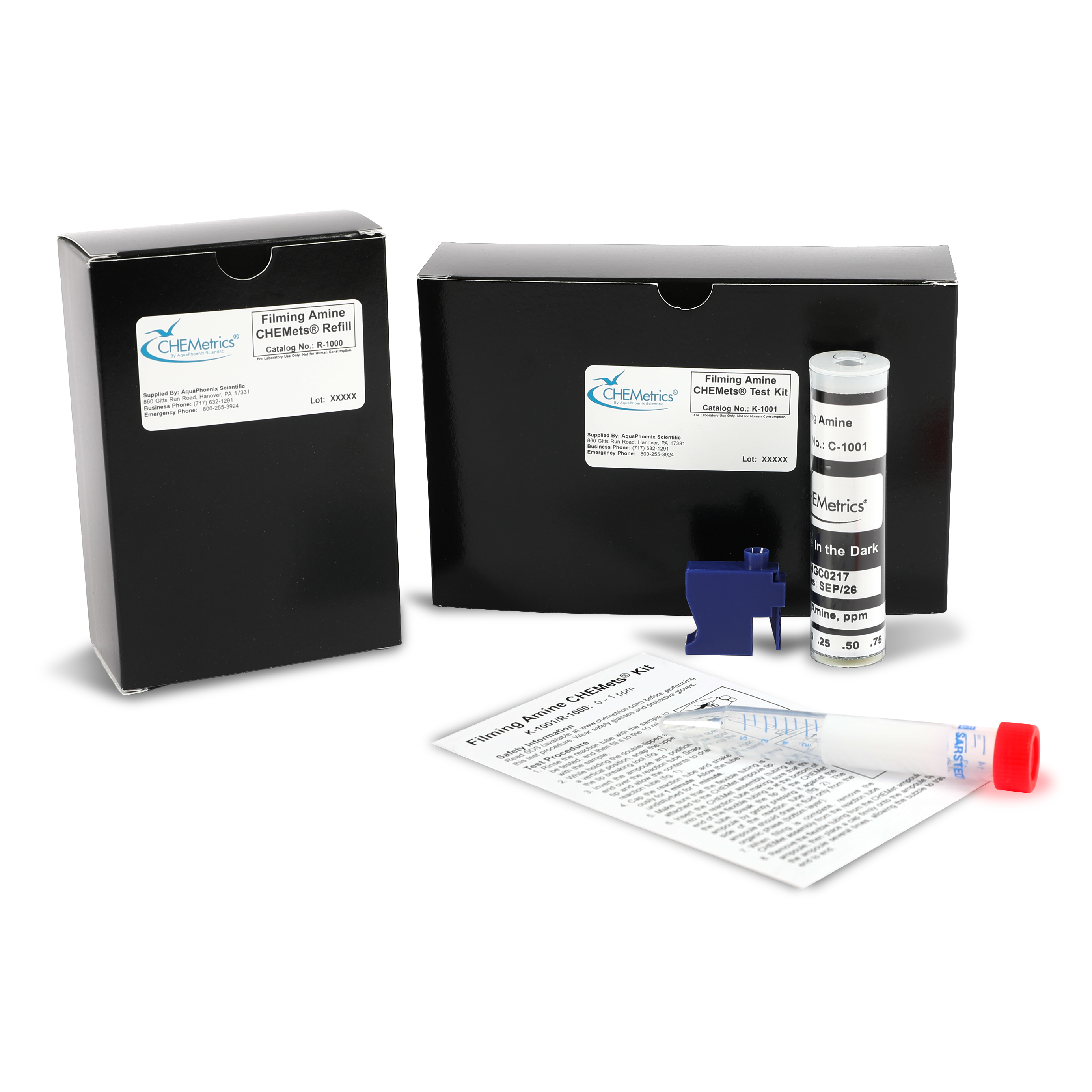 Filming Amine (aliphatic amine) CHEMets Visual Test Kit