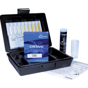 K-3510 Copper (soluble) CHEMets Visual Test Kit Contents and Packaging