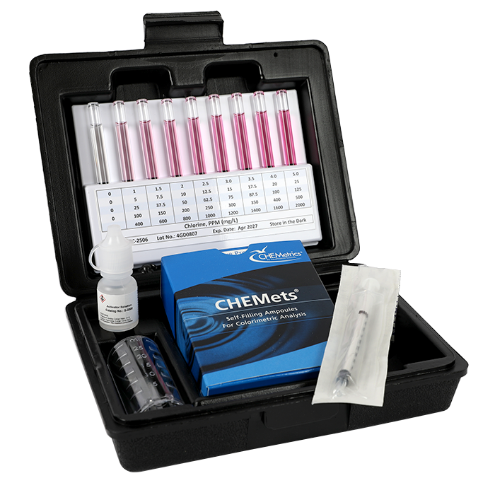 Chlorine HR CHEMets® Test Kit (0-125 ppm)