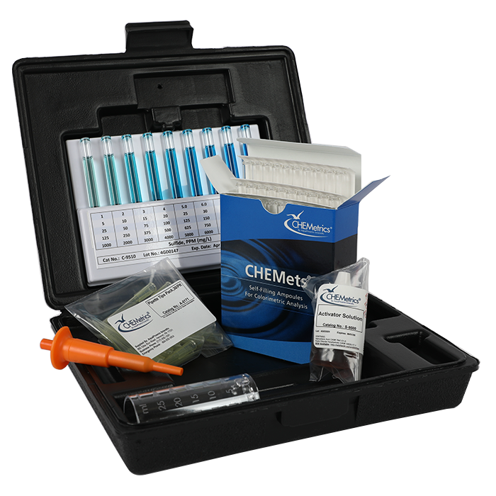 Sulfide HR CHEMets® Test Kit (1000-10,000 ppm)