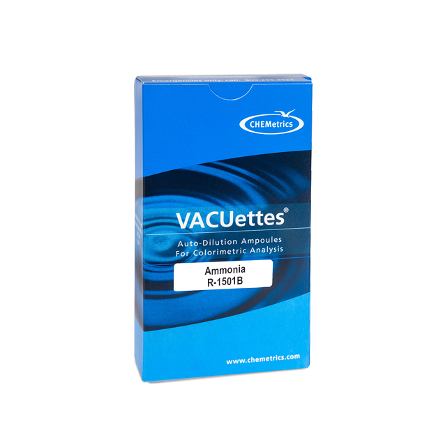 R-1501B Ammonia VACUettes® Visual High Range Refill Packaging