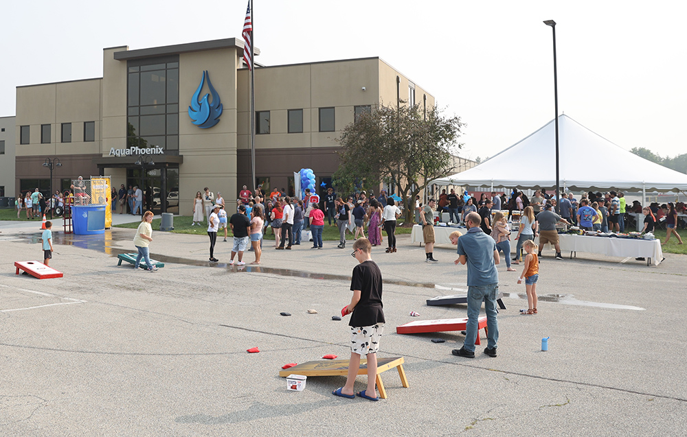 AquaPhoenix team members and their families at the 20th Anniversary picnic