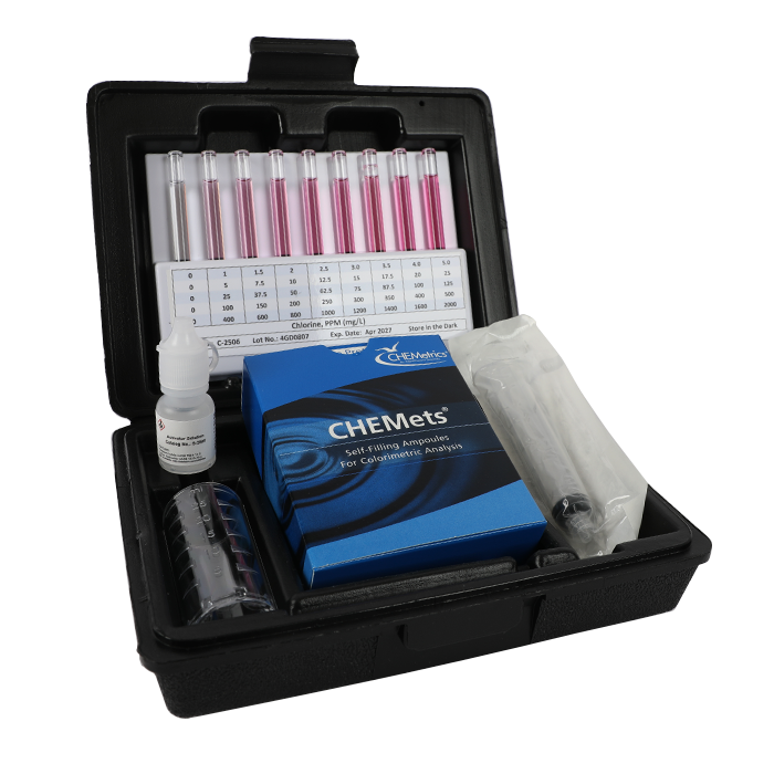 Chlorine HR CHEMets® Test Kit (0-25 ppm)